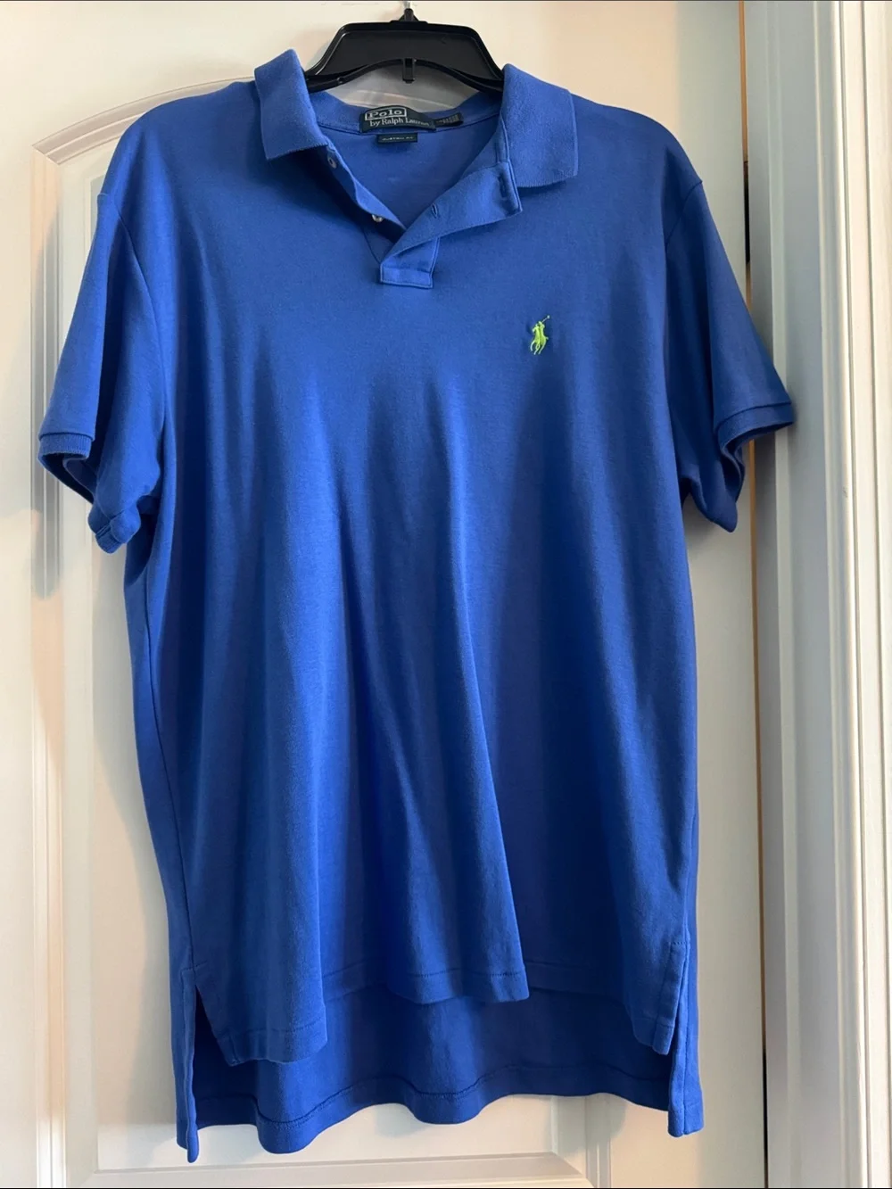 Ralph Lauren Blue Polo with Neon Green Pony